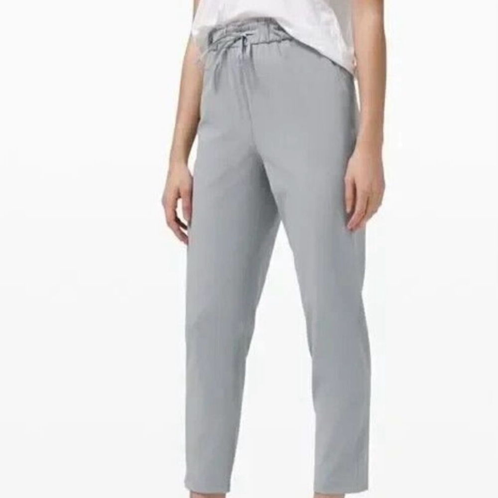 GUC Lululemon Keep Moving High Rise Full Length Rhino Gray Drawstring Pants